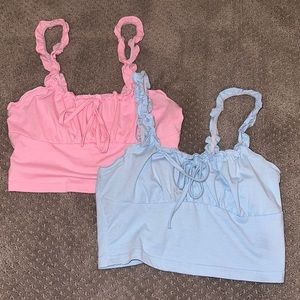 COTTON CANDY CROPPED TOP RUFFLE SET